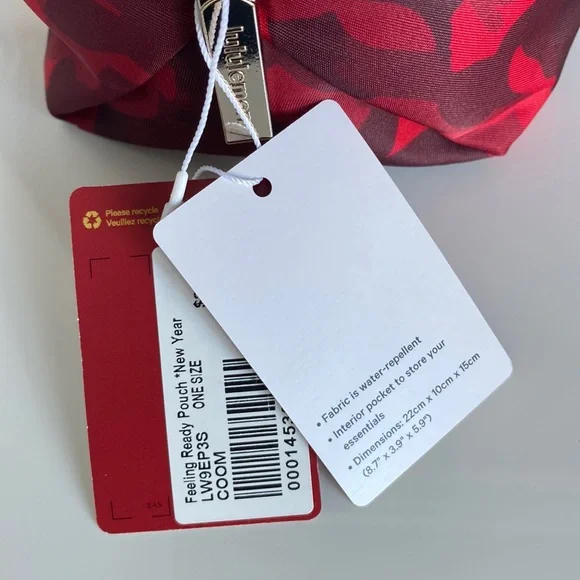 SOLD Lululemon New Year Feeling Ready Pouch Rabbit All Over Print Red Multi NWT - Picture 11 of 16